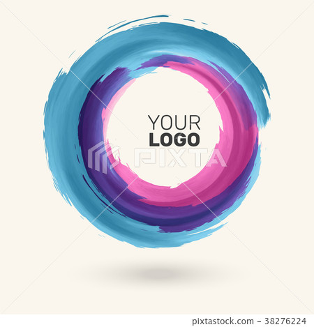 Watercolor circle texture. Vector circle elements Watercolor circle texture. Vector circle elements 38276224