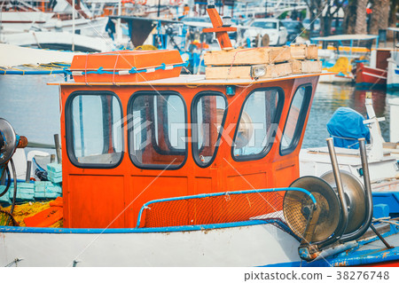 Close up of fishing boats in the marina, Crete Close up of fishing boats in the marina, Crete 38276748