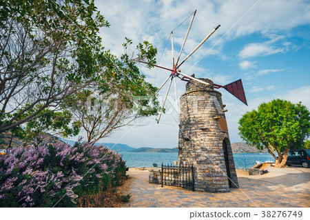 Old-style windmills on Lasithi Plateau. Crete Old-style windmills on Lasithi Plateau. Crete 38276749