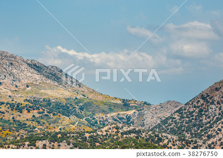 Beautiful mountain landscape of Crete Island Beautiful mountain landscape of Crete Island 38276750