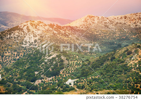 Beautiful mountain landscape of Crete Island Beautiful mountain landscape of Crete Island 38276754