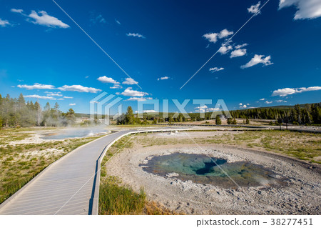 Boardwalk in Yellowstone National Park 38277451