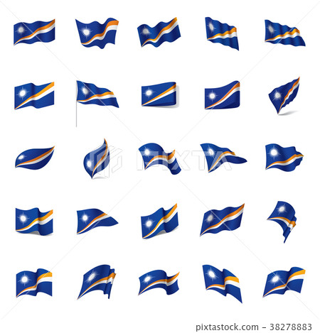 Marshall Islands flag, vector illustration Marshall Islands flag, vector illustration 38278883