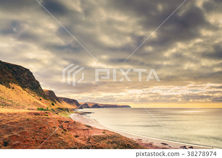 Scenic sunset view at Normanville Beach Scenic sunset view at Normanville Beach 38278974