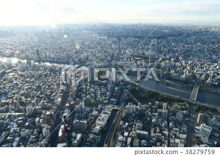 東京都市風景在日本 - 隅田川，墨田區，文京區，新宿區，豐島區等。 38279759