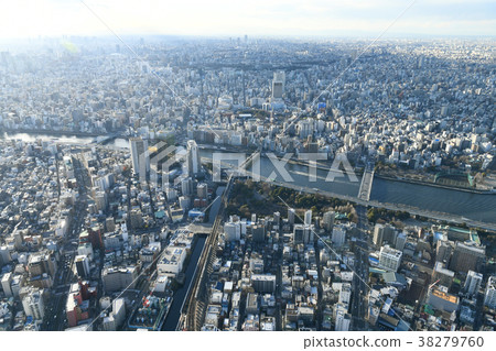 東京都市風景在日本 - 隅田川,墨田區,文京區,新宿區,豐島區等。 東京都市風景在日本 - 隅田川,墨田區,文京區,新宿區,豐島區等。 38279760