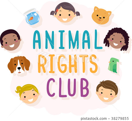 Kids Animal Rights Club Illustration Kids Animal Rights Club Illustration 38279855