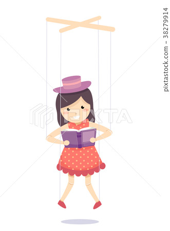 Marionette Story Telling Illustration Marionette Story Telling Illustration 38279914