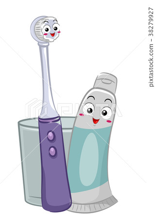 Toothbrush Toothpaste Mascots Illustratio 38279927