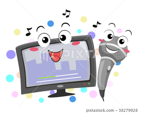 Karaoke Mascots Illustration 38279928