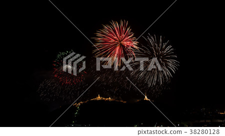 colorful fireworks on Khao wang 38280128