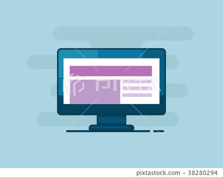 computer monitor with responsive web design 38280294