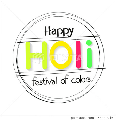 Happy Holi illustration Happy Holi illustration 38280916