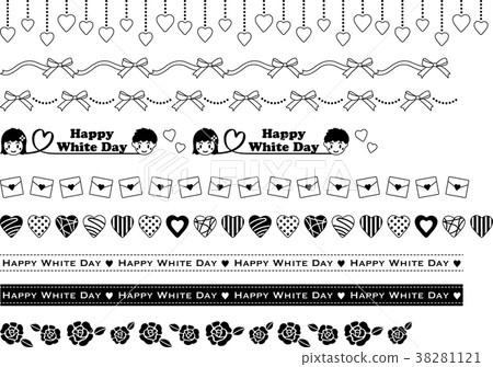 White day decoration line black and white White day decoration line black and white 38281121