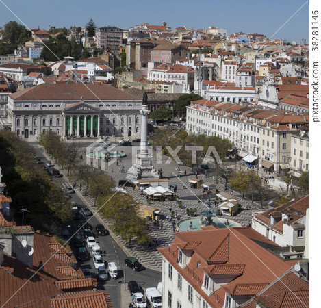 Rossio and National Theater - Lisbon - Portugal Rossio and National Theater - Lisbon - Portugal 38281146