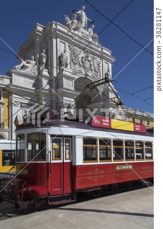 Historic Tram in Lisbon city centre - Portugal Historic Tram in Lisbon city centre - Portugal 38281147