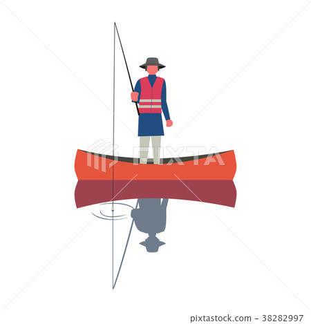 Fishing man icon 38282997