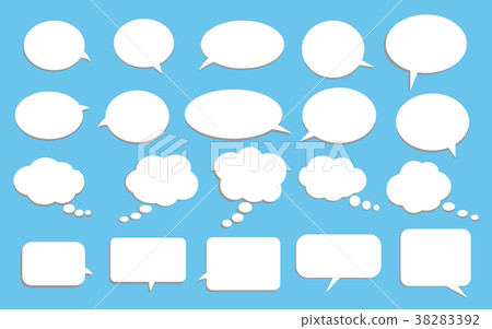 Vector set of stickers of speech bubbles. 38283392