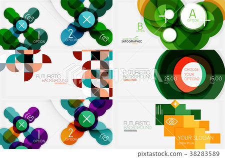 Set of minimalistic geometric banners with Set of minimalistic geometric banners with 38283589