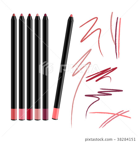 Cosmetic Make-up Eye liner Set Pencils Vector Cosmetic Make-up Eye liner Set Pencils Vector 38284151