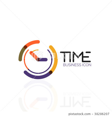 Vector abstract logo idea, time concept or clock 38286207