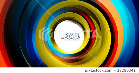 Spiral swirl flowing lines 3d effect abstract Spiral swirl flowing lines 3d effect abstract 38286341