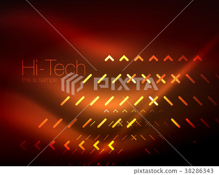 Futuristic neon lights on dark background, digital 38286343