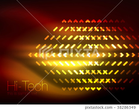 Futuristic neon lights on dark background, digital Futuristic neon lights on dark background, digital 38286349