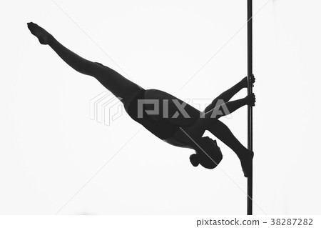 beautiful pole dancer girl silhouette beautiful pole dancer girl silhouette 38287282