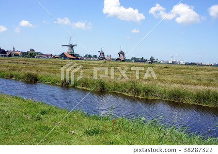 Zaanse Schans Keukenhof公園風車村荷蘭風力發電自然能源 38287322