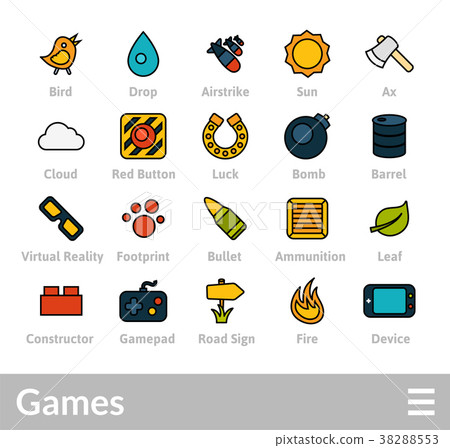 Outline icons thin flat design, modern line stroke Outline icons thin flat design, modern line stroke 38288553