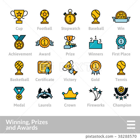 Outline icons thin flat design, modern line stroke Outline icons thin flat design, modern line stroke 38288570