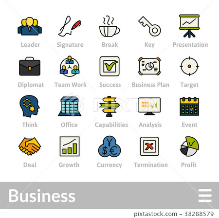 Outline icons thin flat design, modern line stroke Outline icons thin flat design, modern line stroke 38288579