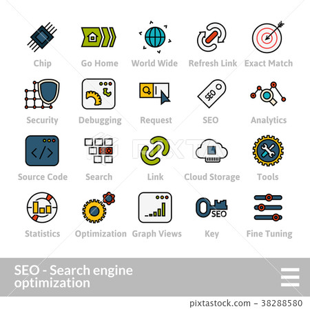 Outline icons thin flat design, modern line stroke Outline icons thin flat design, modern line stroke 38288580