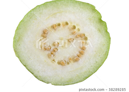 Half guava and on white background Half guava and on white background 38289285