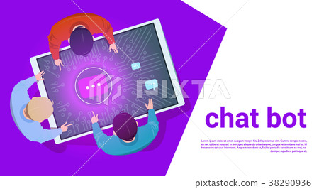 People At Digital Tablet Use Chat Bot Support People At Digital Tablet Use Chat Bot Support 38290936