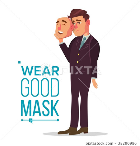 Fake Person Vector. Bad, Tired Man. 38290986