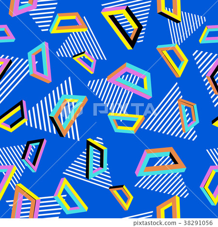 Vector Pattern 80s. Geometric Seamless Vector Pattern 80s. Geometric Seamless 38291056