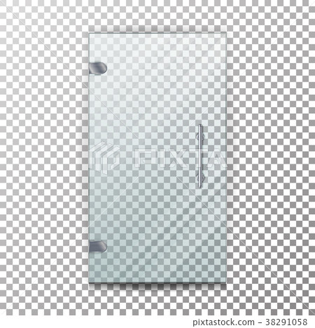 Glass Door Transparent Vector. 38291058