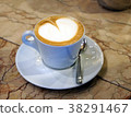 Cappuccino with heart drawn 38291467