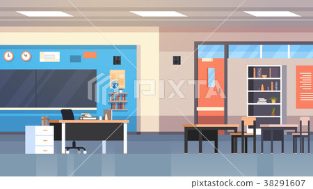 Class Room Interior School Classroom With Board Class Room Interior School Classroom With Board 38291607