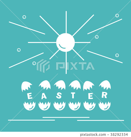 Cute vector illustration with symbols for Easter Cute vector illustration with symbols for Easter 38292334