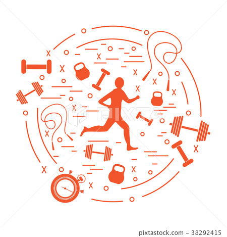the jogging man and different kinds of sports the jogging man and different kinds of sports 38292415