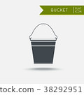 Bucket icon. Pail symbol. Agriculture tool 38292951