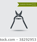 Secateurs or garden pruner. Agriculture tool 38292953