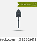Small shovel icon. Spade symbol. 38292954