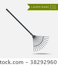 Lawn rake icon. Agriculture tool 38292960