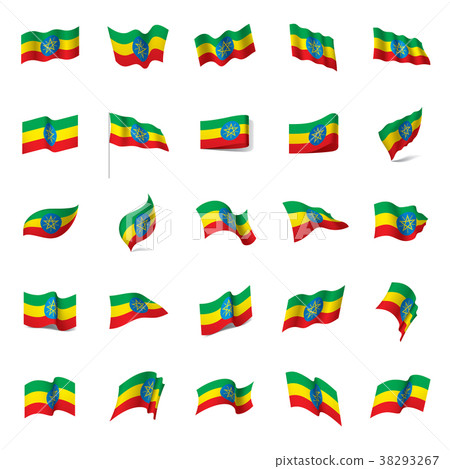 Ethiopia flag, vector illustration 38293267