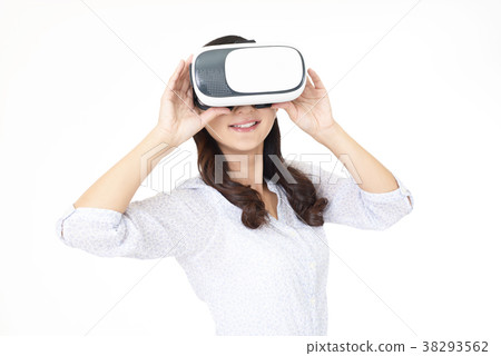 女人穿著VR護目鏡 38293562