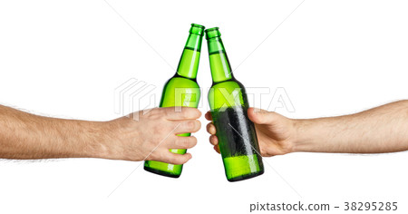 beer bottles making toast 38295285